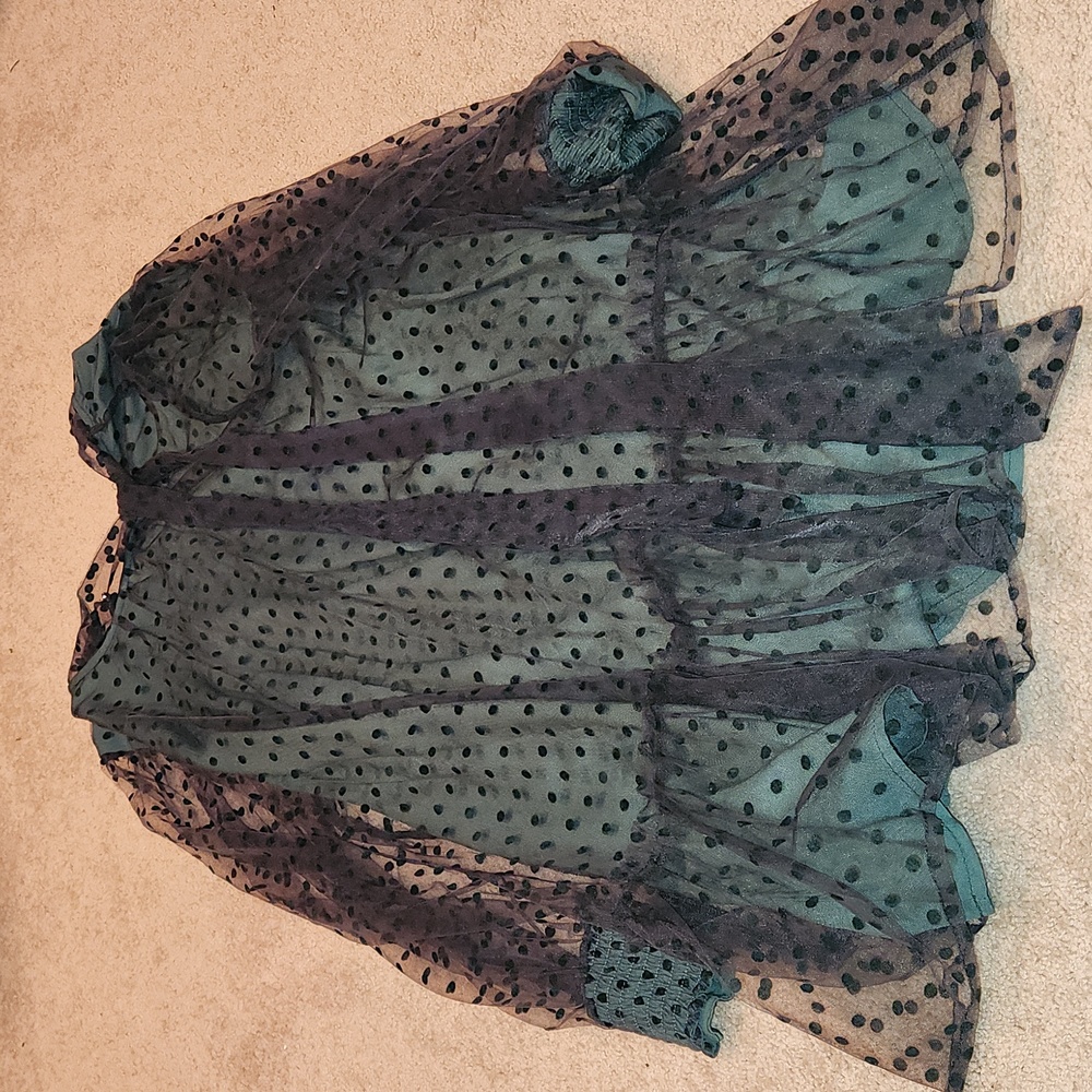 First Kiss Dreaming Dress In Hunter Green - Picture 5 of 7
